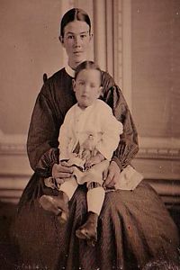 Frances
                      Empson Bradley and her son, Johnny