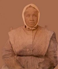Zelpha Dorris
                      Bradley (1795-1864) mother of A. W. Her father,
                      William Dorris, was a soldier in the Revolutionary
                      War.